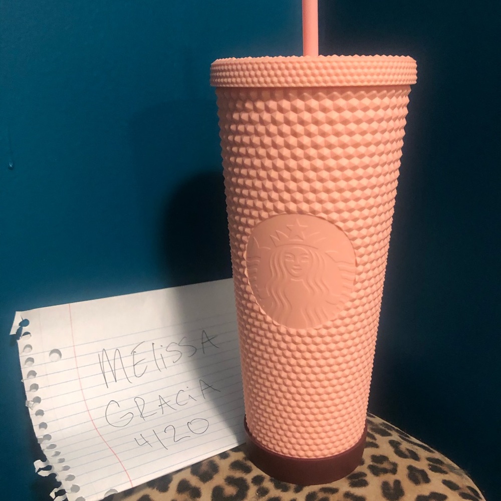 Starbucks Matte Pink studded USA